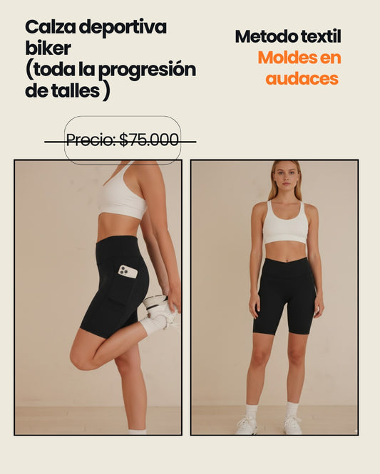 MOLDE CALZA DEPORTIVA BIKER (TALLES S A XL)